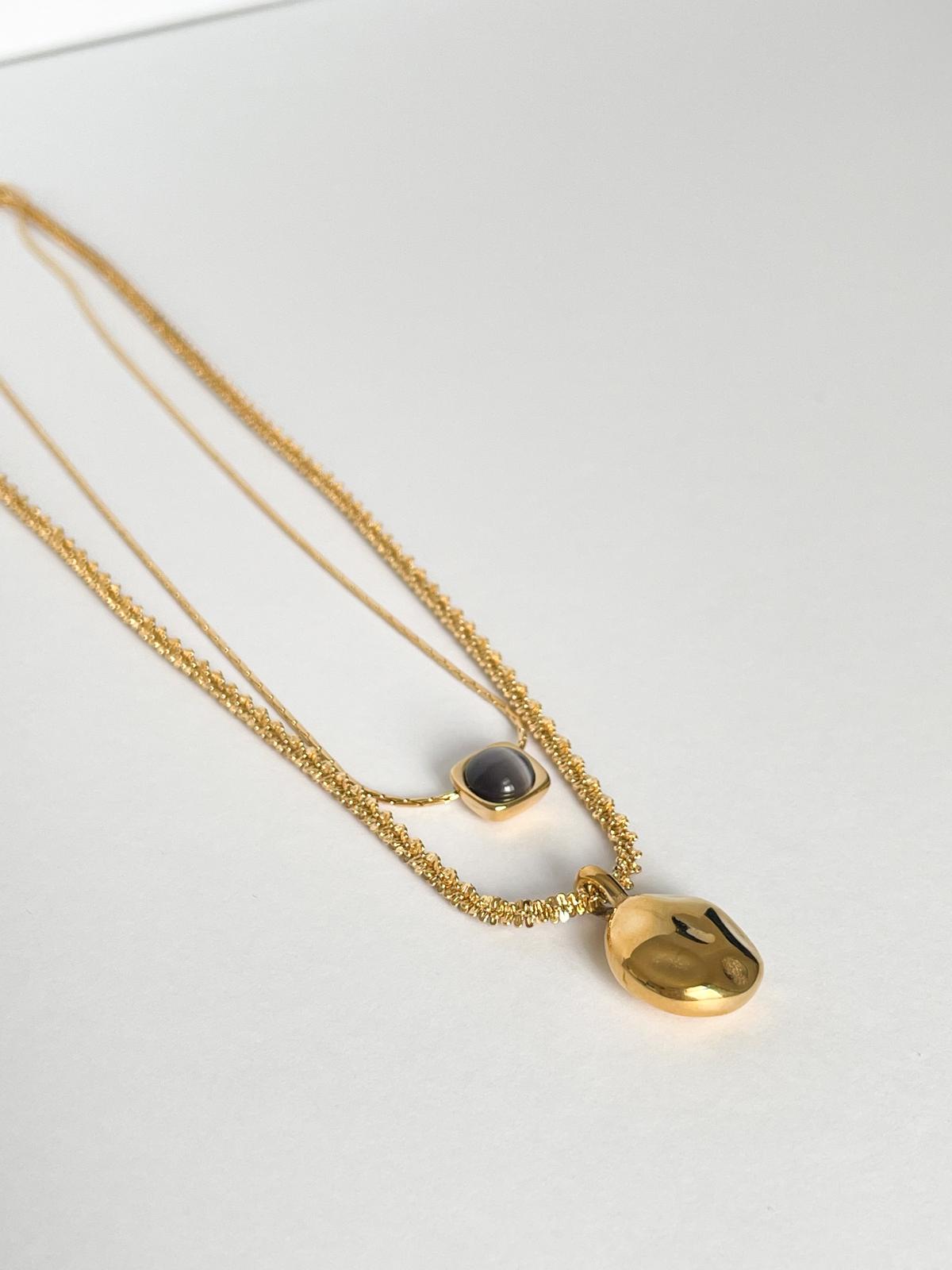 Mercury Double Layered Circle Necklace