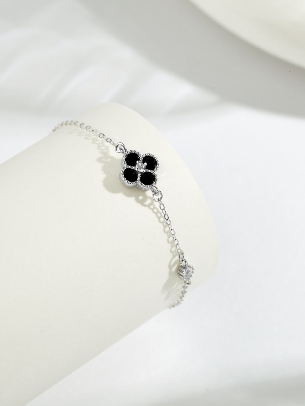 Silver 4Leaf Clover Lucky Bracelet