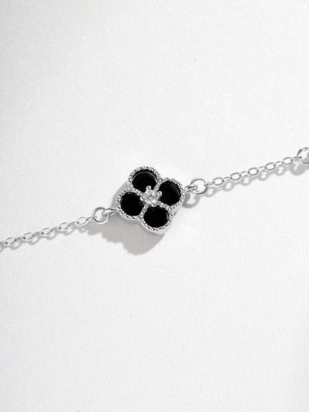 Silver 4Leaf Clover Lucky Bracelet