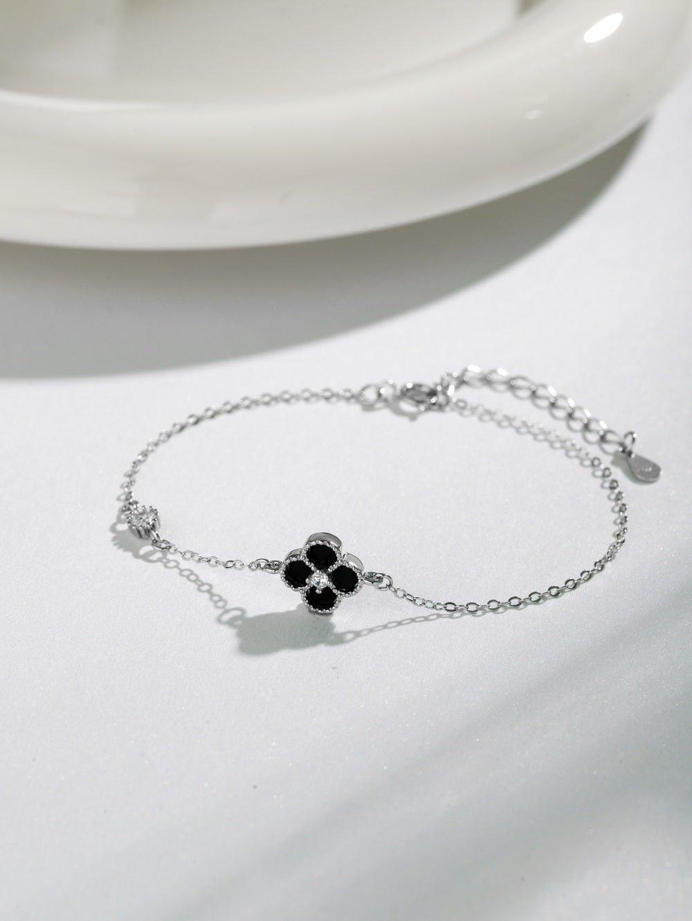 Silver 4Leaf Clover Lucky Bracelet