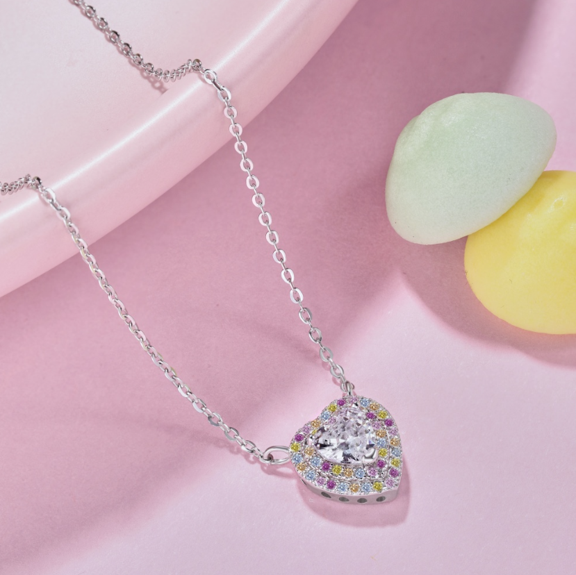 Spectrum Heart Necklace