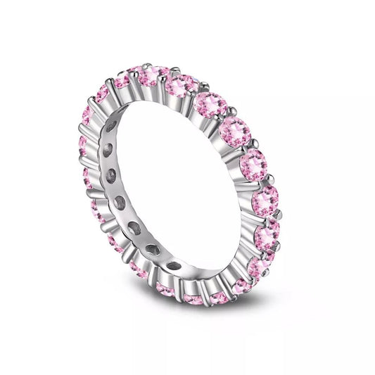 Crystal Pink Band Ring