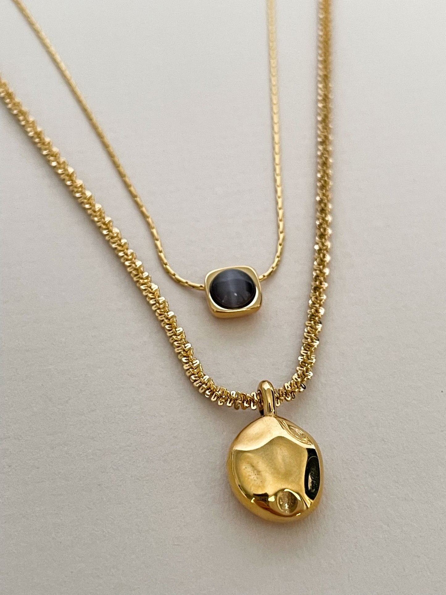 Mercury Double Layered Circle Necklace
