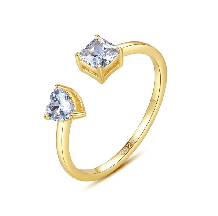 Lustrous Duo Gem Ring
