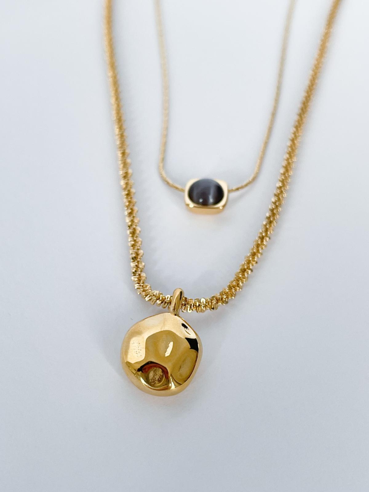 Mercury Double Layered Circle Necklace