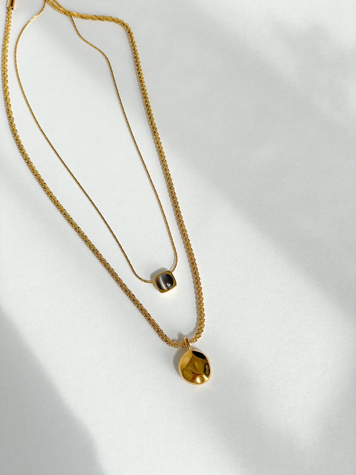 Mercury Double Layered Circle Necklace