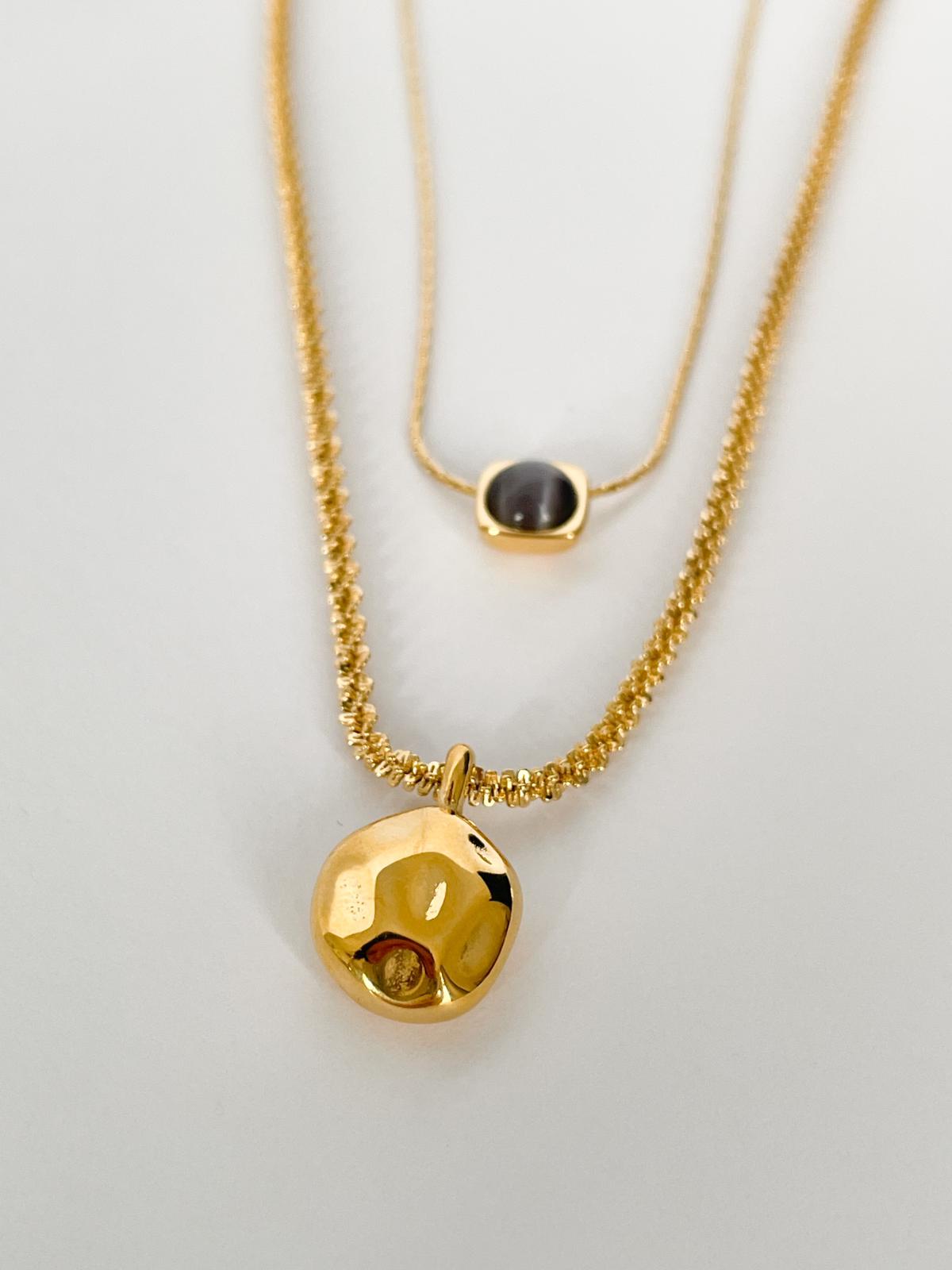 Mercury Double Layered Circle Necklace