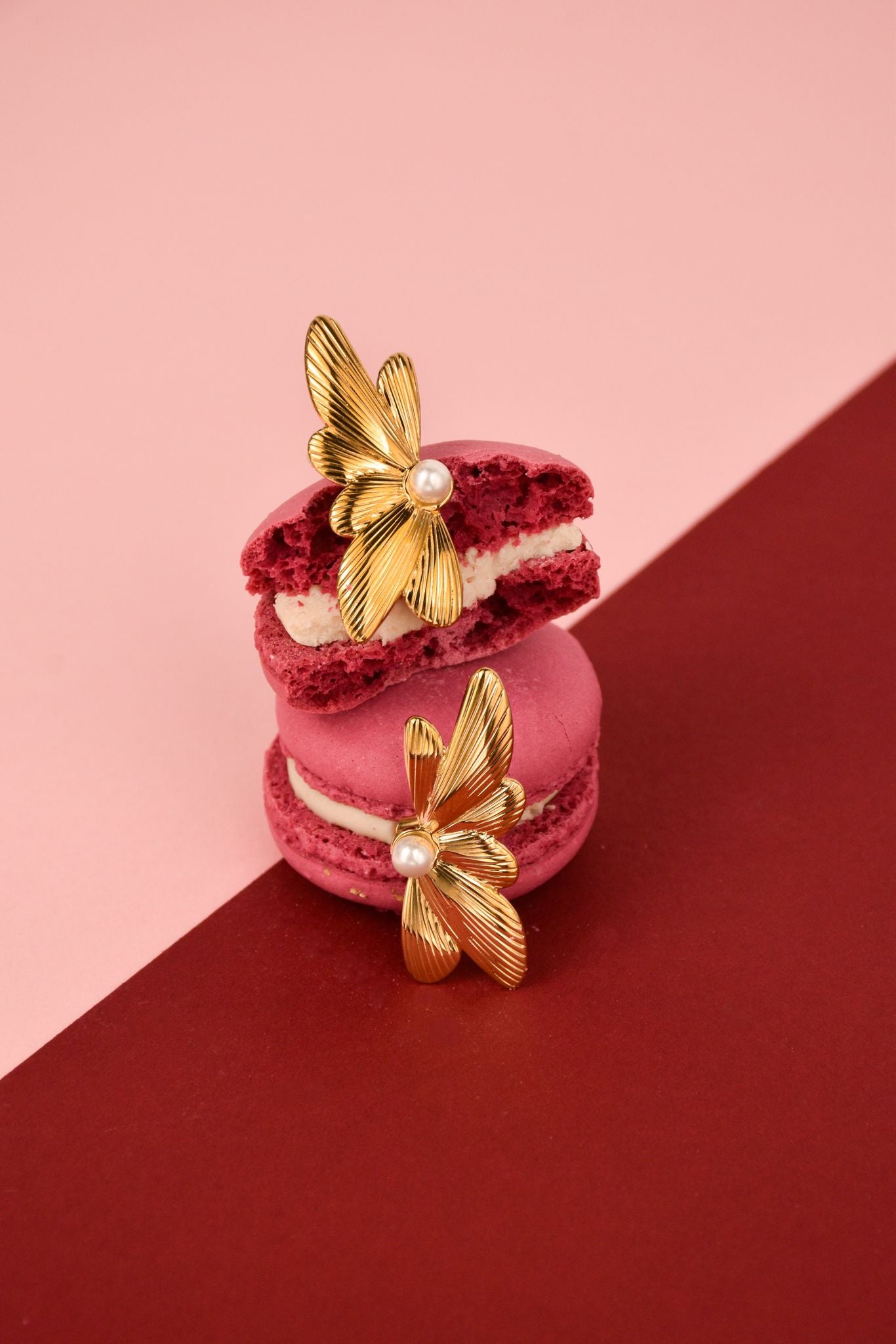 Golden Bloom Pearl Earrings