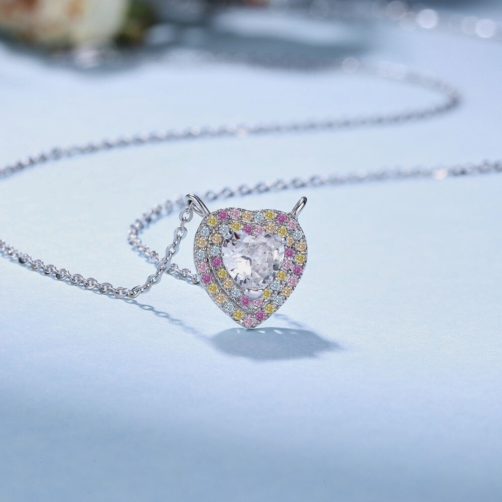 Spectrum Heart Necklace